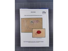 1883, Doppeladler-Ausgabe Briefsammlung mit 43 Briefen und Karten, viele bessere Frankaturen, Auslandsbriefe, Einschreiben, M