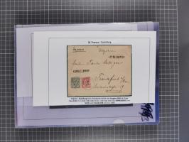 1883, Doppeladler-Ausgabe Briefsammlung mit 43 Briefen und Karten, viele bessere Frankaturen, Auslandsbriefe, Einschreiben, M