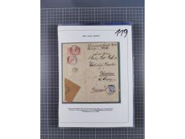 1883, Doppeladler-Ausgabe Briefsammlung mit 43 Briefen und Karten, viele bessere Frankaturen, Auslandsbriefe, Einschreiben, M