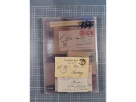 1883, Doppeladler-Ausgabe Briefsammlung mit 43 Briefen und Karten, viele bessere Frankaturen, Auslandsbriefe, Einschreiben, M