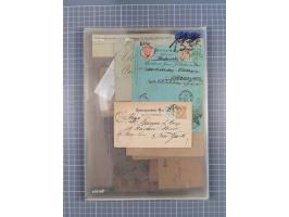 1883, Doppeladler-Ausgabe Briefsammlung mit 43 Briefen und Karten, viele bessere Frankaturen, Auslandsbriefe, Einschreiben, M