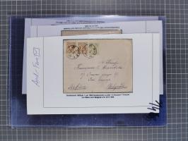 1883, Doppeladler-Ausgabe Briefsammlung mit 43 Briefen und Karten, viele bessere Frankaturen, Auslandsbriefe, Einschreiben, M