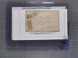 1883, Doppeladler-Ausgabe Briefsammlung mit 43 Briefen und Karten, viele bessere Frankaturen, Auslandsbriefe, Einschreiben, M