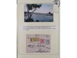 1890/1901, Kronenwährung-Ausgabe Briefsammlung mit 29 Briefen und Karten, viele bessere Frankaturen, Mehrfach- und Mischfrank