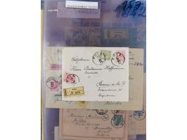 1890/1901, Kronenwährung-Ausgabe Briefsammlung mit 29 Briefen und Karten, viele bessere Frankaturen, Mehrfach- und Mischfrank