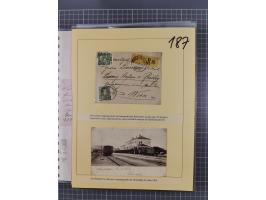 1833/1915 (ca.), postfrische/ungebrauchte und gestempelte Sammlung mit 47 Briefen und Karten, Schwerpunkt Feldpost und später