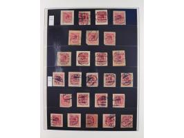 1915/16, ´TOGO / ANGLO-FRENCH / OCCUPATION´ Collection of cancellations on Gold Coast KGV overprinted issue up to 20 sh., inc