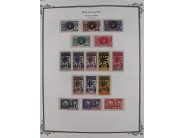 1906/42, Collection on Scott album leaves, starting General Ballay complete set of 16 (Yv.1-16) unused, later issues includin