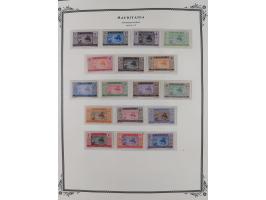 1906/42, Collection on Scott album leaves, starting General Ballay complete set of 16 (Yv.1-16) unused, later issues includin