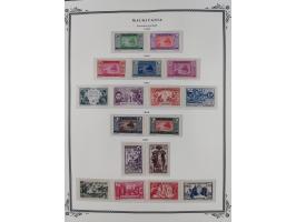 1906/42, Collection on Scott album leaves, starting General Ballay complete set of 16 (Yv.1-16) unused, later issues includin