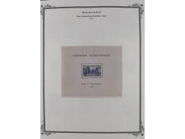 1906/42, Collection on Scott album leaves, starting General Ballay complete set of 16 (Yv.1-16) unused, later issues includin