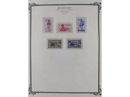 1906/42, Collection on Scott album leaves, starting General Ballay complete set of 16 (Yv.1-16) unused, later issues includin