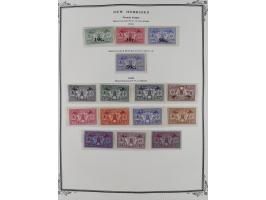 1908/79, Collection on Scott album leaves, starting no.1-5, many complete sets including Yv.100-123, later issues including p