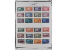 1908/79, Collection on Scott album leaves, starting no.1-5, many complete sets including Yv.100-123, later issues including p