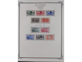 1908/79, Collection on Scott album leaves, starting no.1-5, many complete sets including Yv.100-123, later issues including p