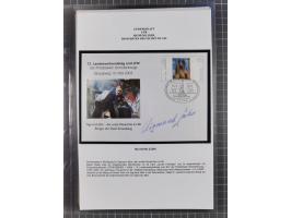 1927/92, AUTOGRAPHEN: Sammlung mit über 70 thematischen Briefen/Karten und Blocks mit insgesamt ca. 130 Unterschriften von Ko