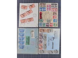 1856/1940 (ca.), over 120 covers and cards, strength before the 1930s with many multiple and mixed frankings, usages and dest