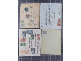 1856/1940 (ca.), over 120 covers and cards, strength before the 1930s with many multiple and mixed frankings, usages and dest