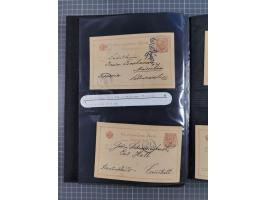 1879/1918, Ganzsachensammlung im Album mit Antwortkarten und Kartenbriefen, insgesamt über 60 Stück. Doppelzensurkarte nach K