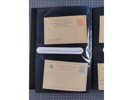 1879/1918, Ganzsachensammlung im Album mit Antwortkarten und Kartenbriefen, insgesamt über 60 Stück. Doppelzensurkarte nach K