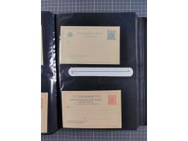 1879/1918, Ganzsachensammlung im Album mit Antwortkarten und Kartenbriefen, insgesamt über 60 Stück. Doppelzensurkarte nach K