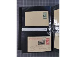 1879/1918, Ganzsachensammlung im Album mit Antwortkarten und Kartenbriefen, insgesamt über 60 Stück. Doppelzensurkarte nach K