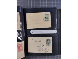 1879/1918, Ganzsachensammlung im Album mit Antwortkarten und Kartenbriefen, insgesamt über 60 Stück. Doppelzensurkarte nach K