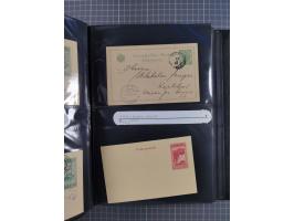 1879/1918, Ganzsachensammlung im Album mit Antwortkarten und Kartenbriefen, insgesamt über 60 Stück. Doppelzensurkarte nach K