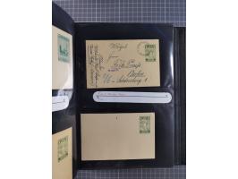 1879/1918, Ganzsachensammlung im Album mit Antwortkarten und Kartenbriefen, insgesamt über 60 Stück. Doppelzensurkarte nach K