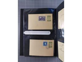 1879/1918, Ganzsachensammlung im Album mit Antwortkarten und Kartenbriefen, insgesamt über 60 Stück. Doppelzensurkarte nach K