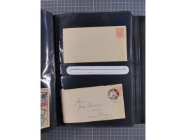 1879/1918, Ganzsachensammlung im Album mit Antwortkarten und Kartenbriefen, insgesamt über 60 Stück. Doppelzensurkarte nach K