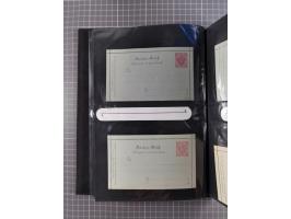 1879/1918, Ganzsachensammlung im Album mit Antwortkarten und Kartenbriefen, insgesamt über 60 Stück. Doppelzensurkarte nach K