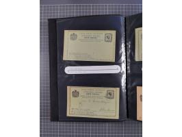 1888/1915, Ganzsachensammlung im Album in beiden Erhaltungen, meist verschiedene mit Antwortkarten, Streifbändern, Umschlägen