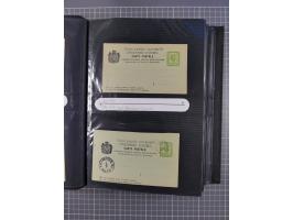 1888/1915, Ganzsachensammlung im Album in beiden Erhaltungen, meist verschiedene mit Antwortkarten, Streifbändern, Umschlägen