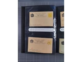 1888/1915, Ganzsachensammlung im Album in beiden Erhaltungen, meist verschiedene mit Antwortkarten, Streifbändern, Umschlägen