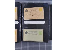 1888/1915, Ganzsachensammlung im Album in beiden Erhaltungen, meist verschiedene mit Antwortkarten, Streifbändern, Umschlägen