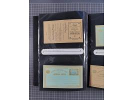 1888/1915, Ganzsachensammlung im Album in beiden Erhaltungen, meist verschiedene mit Antwortkarten, Streifbändern, Umschlägen