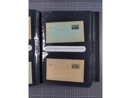 1888/1915, Ganzsachensammlung im Album in beiden Erhaltungen, meist verschiedene mit Antwortkarten, Streifbändern, Umschlägen