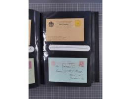 1888/1915, Ganzsachensammlung im Album in beiden Erhaltungen, meist verschiedene mit Antwortkarten, Streifbändern, Umschlägen