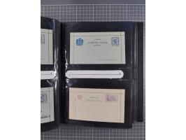 1888/1915, Ganzsachensammlung im Album in beiden Erhaltungen, meist verschiedene mit Antwortkarten, Streifbändern, Umschlägen