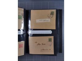 1888/1915, Ganzsachensammlung im Album in beiden Erhaltungen, meist verschiedene mit Antwortkarten, Streifbändern, Umschlägen