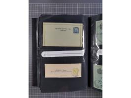 1888/1915, Ganzsachensammlung im Album in beiden Erhaltungen, meist verschiedene mit Antwortkarten, Streifbändern, Umschlägen