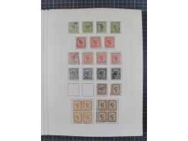 1874/1910, Sammlung auf selbstgestalteten Blättern mit sehr spezialisiertem Teil Erstausgaben 1-7 nach Auflagen und Zähnungen