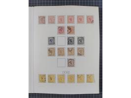 1874/1910, Sammlung auf selbstgestalteten Blättern mit sehr spezialisiertem Teil Erstausgaben 1-7 nach Auflagen und Zähnungen