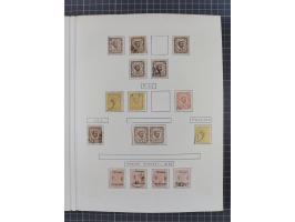 1874/1910, Sammlung auf selbstgestalteten Blättern mit sehr spezialisiertem Teil Erstausgaben 1-7 nach Auflagen und Zähnungen