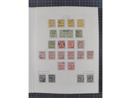 1874/1910, Sammlung auf selbstgestalteten Blättern mit sehr spezialisiertem Teil Erstausgaben 1-7 nach Auflagen und Zähnungen