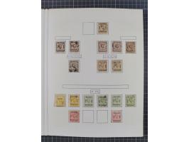 1874/1910, Sammlung auf selbstgestalteten Blättern mit sehr spezialisiertem Teil Erstausgaben 1-7 nach Auflagen und Zähnungen