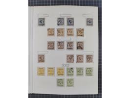 1874/1910, Sammlung auf selbstgestalteten Blättern mit sehr spezialisiertem Teil Erstausgaben 1-7 nach Auflagen und Zähnungen