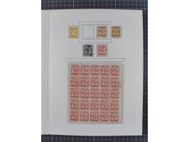 1874/1910, Sammlung auf selbstgestalteten Blättern mit sehr spezialisiertem Teil Erstausgaben 1-7 nach Auflagen und Zähnungen