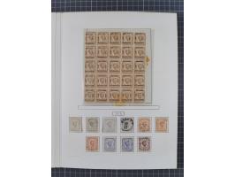 1874/1910, Sammlung auf selbstgestalteten Blättern mit sehr spezialisiertem Teil Erstausgaben 1-7 nach Auflagen und Zähnungen